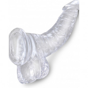 KING COCK DILDO REALISTA CURVADO TRANSPARENTE 165 CM