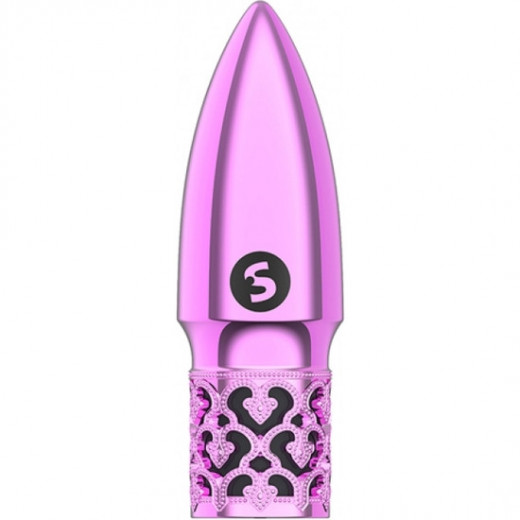 GLITTER RECHARGEABLE ABS BULLET ROSA