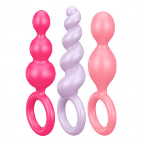 SATISFYER PACK 3 PLUGS SILICONA TRI COLOR