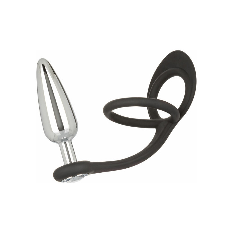 CALEXOTICS STAR FUCKER SLIM PLUG ANILLO CON PLUG PLATEADO