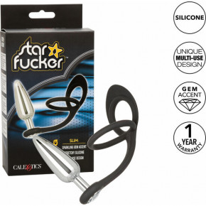 CALEXOTICS STAR FUCKER SLIM PLUG ANILLO CON PLUG PLATEADO
