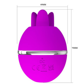 PRETTY LOVE - VIBRADOR DE SILICONA REDONDO GEMINI BALL MORADO