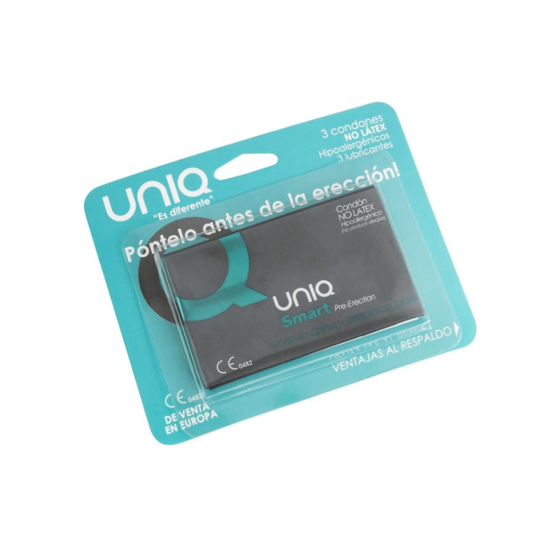 UNIQ - SMART PRESERVATIVOS PRE-ERECCIÓN SIN LATEX 3 UNIDADES