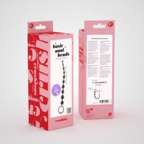 Cadena Anal de 10 Bolas Crushious Negra