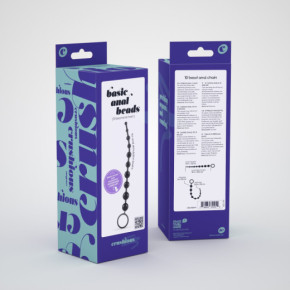 Cadena Anal de 10 Bolas Crushious Negra