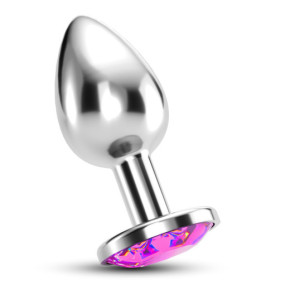 Plug Anal Bijou con Joya Rosa Pequeño + Bolsa Aterciopelada Crushious