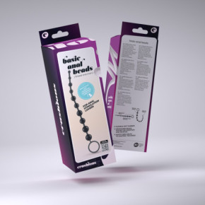 Cadena Anal de 10 Bolas Crushious Negra