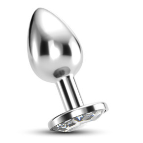 Plug Anal Bijou con Joya Transparente Grande + Bolsa Aterciopelada Crushious