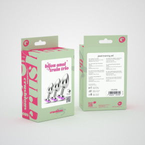 Set de Entrenamiento Anal Bijou Trio Rosa + Bolsas Individuales Crushious