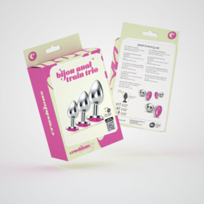Set de Entrenamiento Anal Bijou Trio Rosa + Bolsas Individuales Crushious