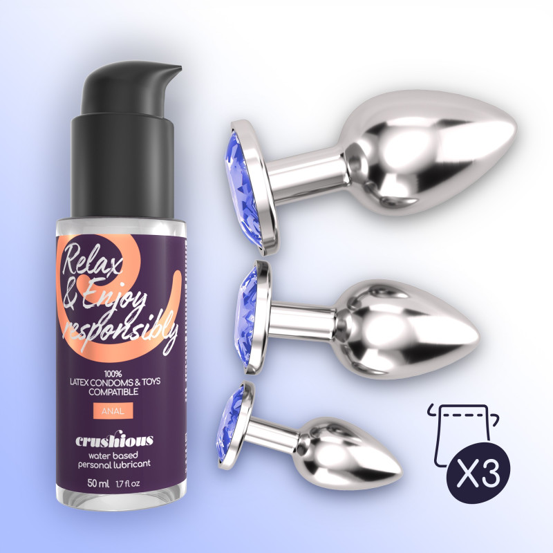 Set de Entrenamiento Anal Bijou Wet Trio Azul Crushious