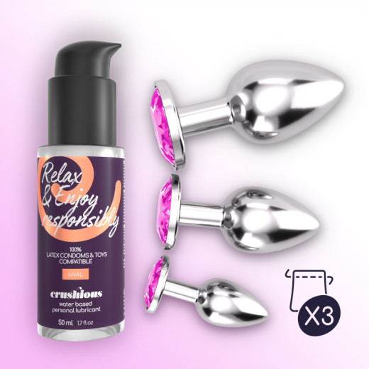 Set de Entrenamiento Anal Bijou Wet Trio Rosa Crushious