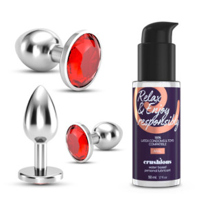 Set de Entrenamiento Anal Bijou Wet Trio Rojo Crushious