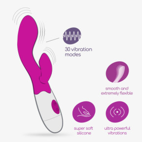 Vibrador Conejito Cherie con Lubricante Base Agua Incluido Crushious