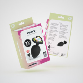 Plug Anal Cuore Grande con 4 Joyas Intercambiables Crushious