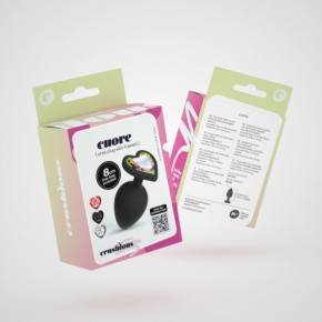 Plug Anal Cuore Mediano con 4 Joyas Intercambiables Crushious