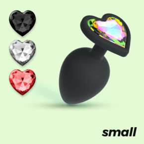 Plug Anal Cuore Pequeño con 4 Joyas Intercambiables Crushious