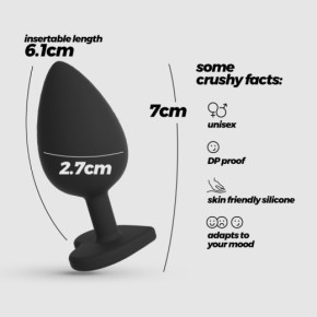 Plug Anal Cuore Pequeño con 4 Joyas Intercambiables Crushious