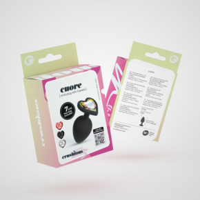 Plug Anal Cuore Pequeño con 4 Joyas Intercambiables Crushious