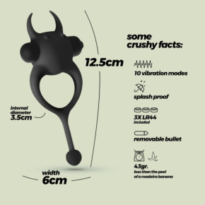 Anillo Vibrador Daemon Negro Crushious