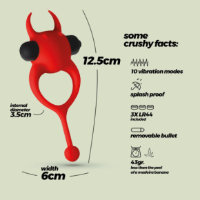 Anillo Vibrador Daemon Rojo Crushious