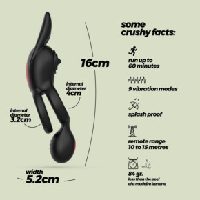 Anillo Vibrador Doble Dingo con Control Remoto Crushious
