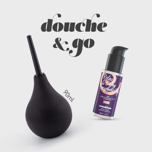 Ducha Anal Douche & Go 90 ml con Lubricante Anal 50 ml Crushious