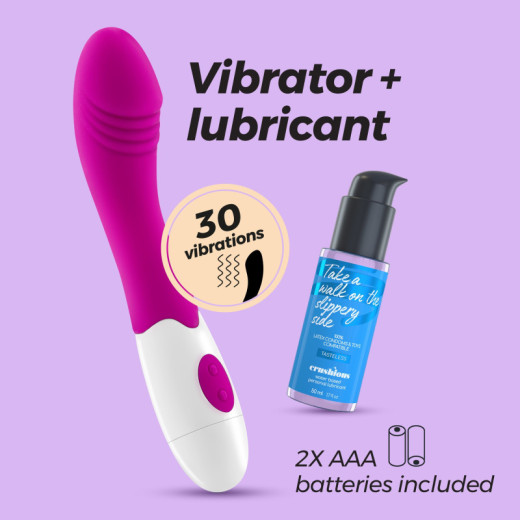 Vibrador Growlie con Lubricante Base Agua Incluido Crushious