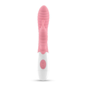 Vibrador Conejito Gummie Rosa con Lubricante Base Agua Incluido Crushious