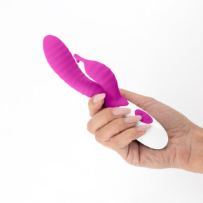 Vibrador Conejito Gummie Morado con Lubricante Base Agua Incluido Crushious