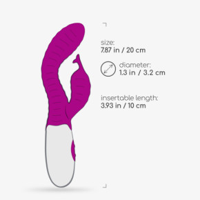 Vibrador Conejito Gummie Morado con Lubricante Base Agua Incluido Crushious