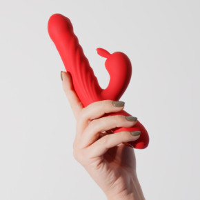 Vibrador Conejito con Movimiento Lapin Rojo Crushious