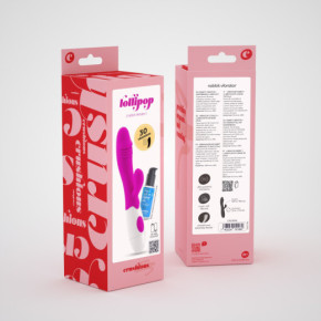Vibrador Conejito Lollipop con Lubricante Base Agua Incluido Crushious