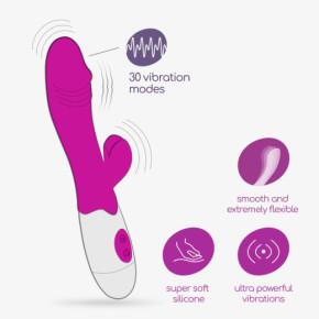 Vibrador Conejito Lollipop con Lubricante Base Agua Incluido Crushious