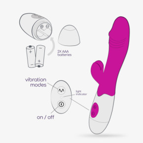 Vibrador Conejito Lollipop con Lubricante Base Agua Incluido Crushious