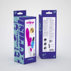 Vibrador Conejito Lollipop con Lubricante Base Agua Incluido Crushious