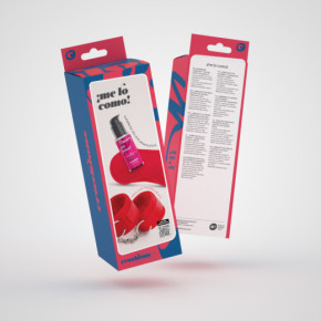 Set Me Lo Como: Esposas de Velcro + Antifaz de Satén + Lubricante Comestible de Fresa Crushious