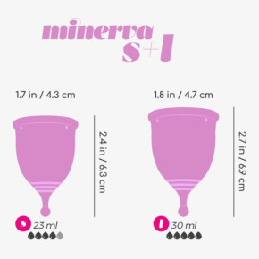 Copas Menstruales Minerva S + L con Bolsa Crushious