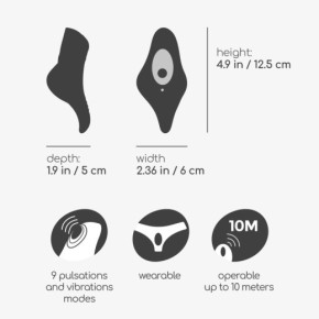Vibrador para Bragas con Control Remoto Mobula Crushious