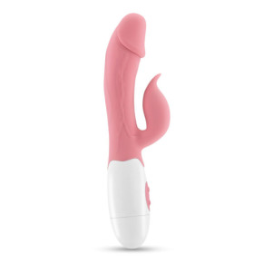 Vibrador Conejito Mochi Rosa con Lubricante Base Agua Incluido Crushious