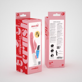 Vibrador Conejito Mochi Rosa con Lubricante Base Agua Incluido Crushious