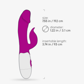 Vibrador Conejito Mochi Morado con Lubricante Base Agua Incluido Crushious