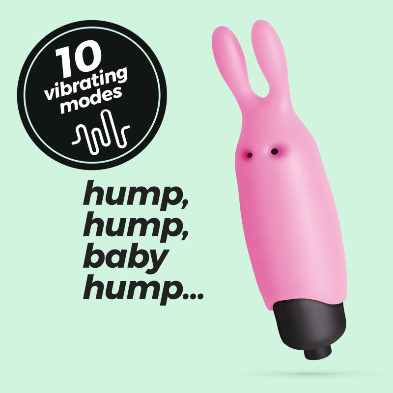 O-Pet Rabbit con Bala Vibradora de 10 Ritmos Rosa Pastel Crushious
