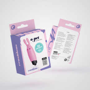 O-Pet Rabbit con Bala Vibradora de 10 Ritmos Rosa Pastel Crushious