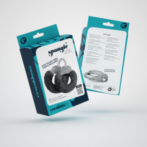 Esposas Metálicas Spangle con Peluche Negro Crushious