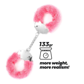 Esposas Metálicas Spangle con Peluche Rosa Crushious