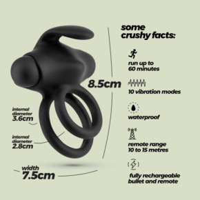 Anillo Vibrador Doble Thumper con Control Remoto Crushious