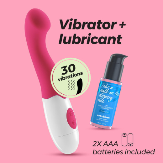 Vibrador Trollie con Lubricante Base Agua Incluido Crushious