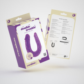 Dildo de Doble Cabeza Double Trouble Morado Crushious