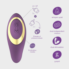 Estimulador Recargable Moanstar con Lubricante Base Agua Gratis Crushious